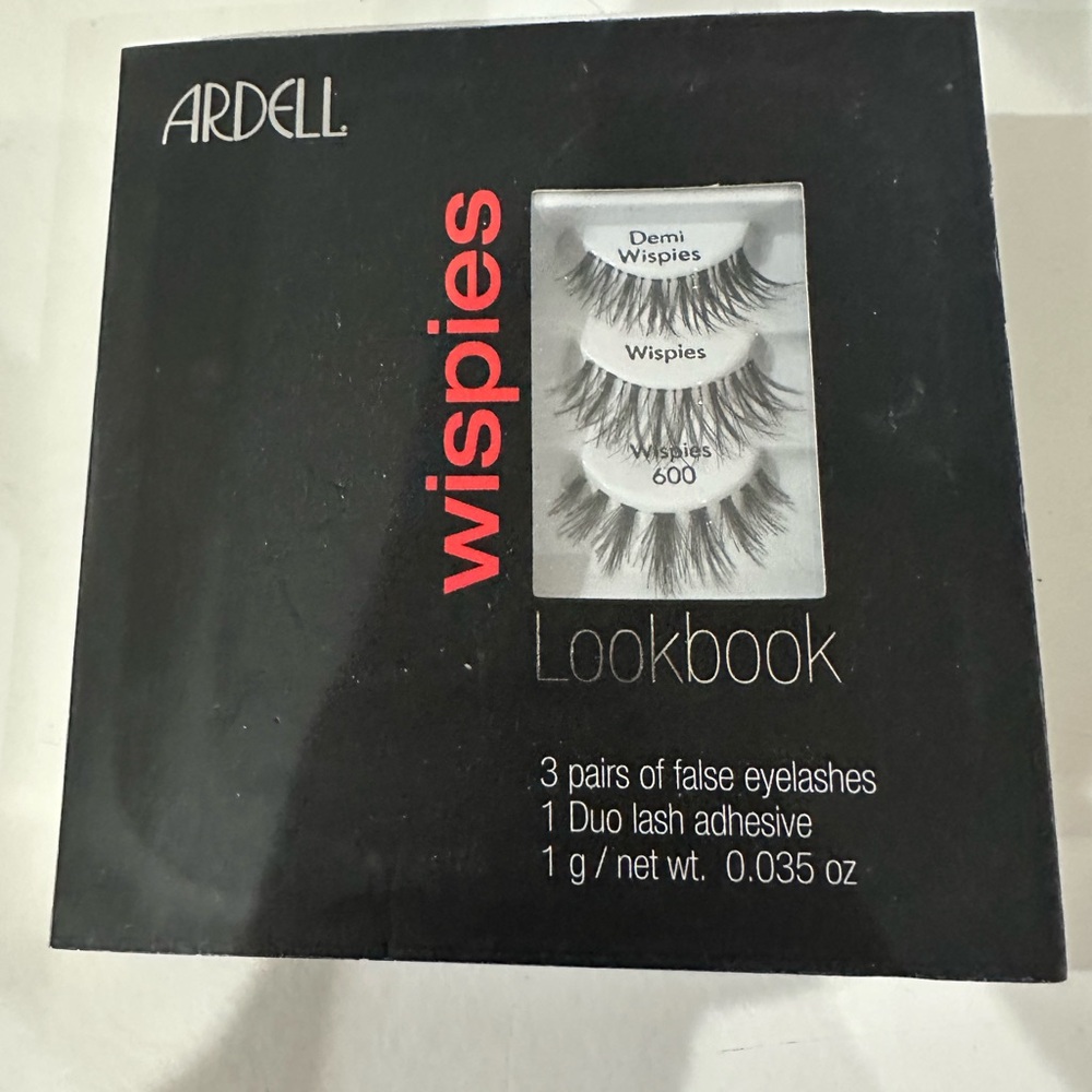 NWT Ardell Wispies LookBook False Eyelashes Set 3 Pairs + Duo Lash Adhesive